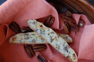 pecan and candied orange peel biscotti